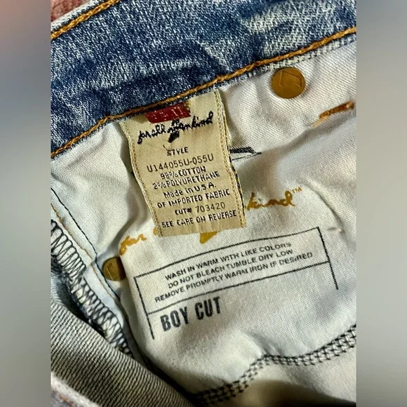 7 For All Mankind Blue Flare Jeans - Picture 5 of 7